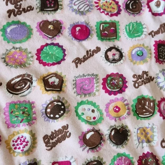 Rare Nick & Nora Valentines Day Chocolate Sweet Treats Pajama Pants Sz XL - Picture 5 of 7